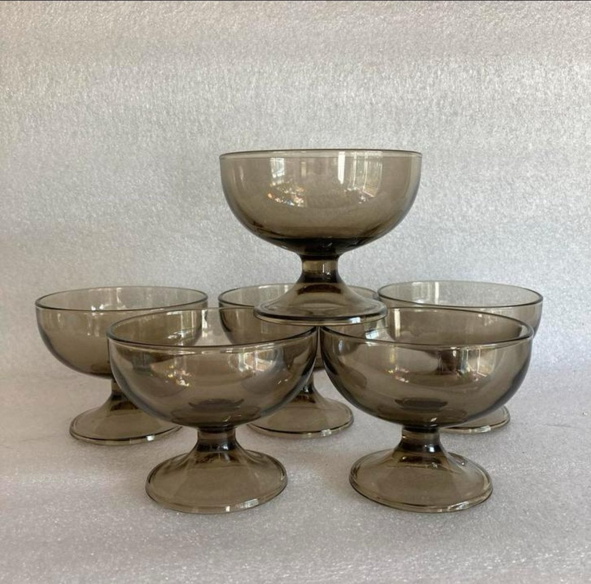 Vintage rookglas coupes, Ophalen of Verzenden, Zo goed als nieuw, Overige typen