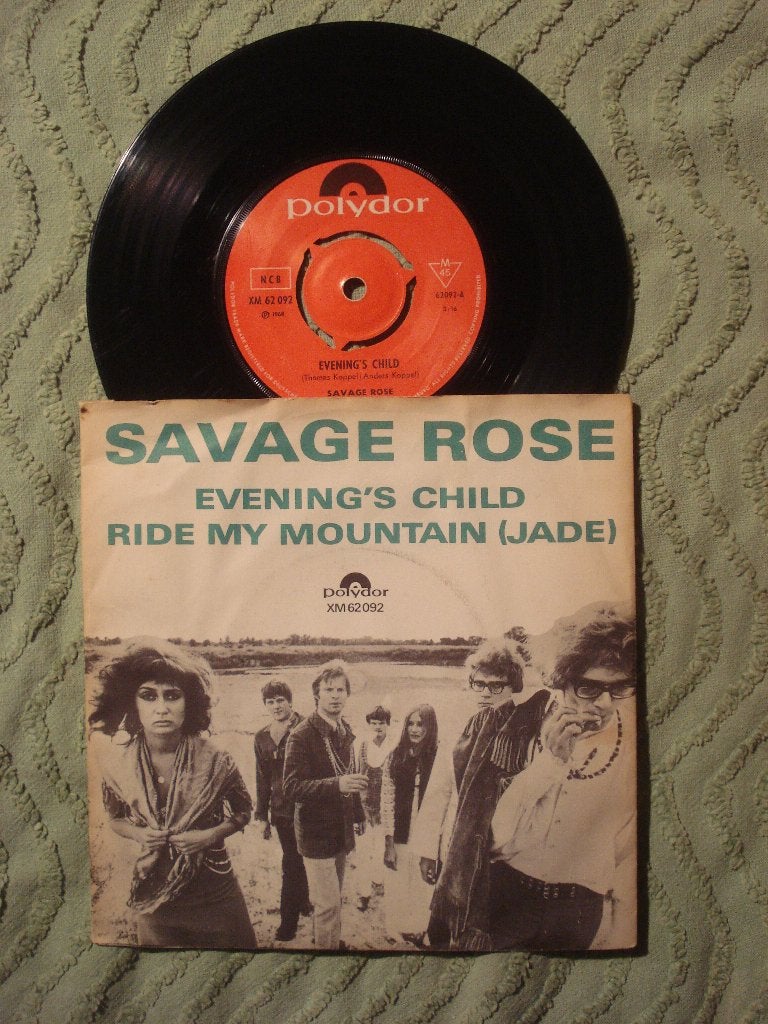 The Savage Rose 7" Vinyl Single: Evening’s child (Denemarken, Ophalen of Verzenden, Gebruikt, 7 inch, Rock en Metal