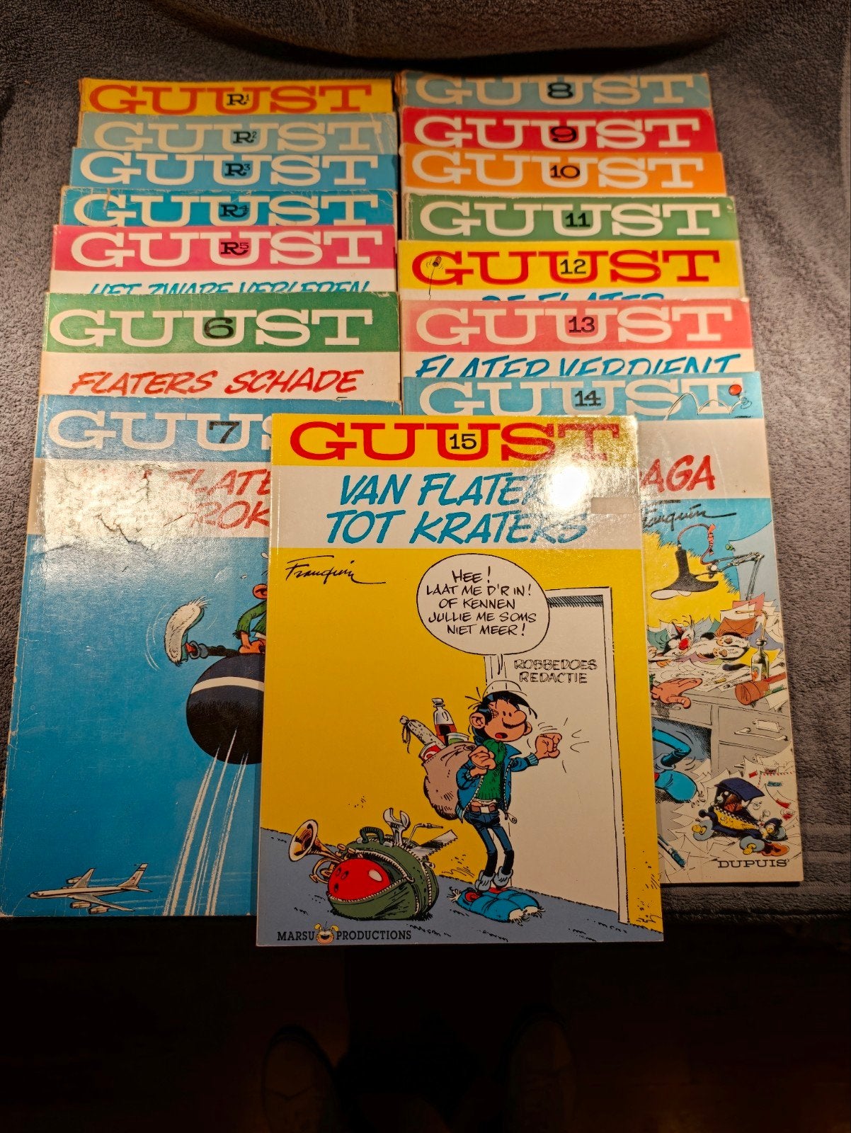 Guust Flater - Complete serie deel 1 t/m 14, Complete serie of reeks, Ophalen of Verzenden, Gelezen, Franquin