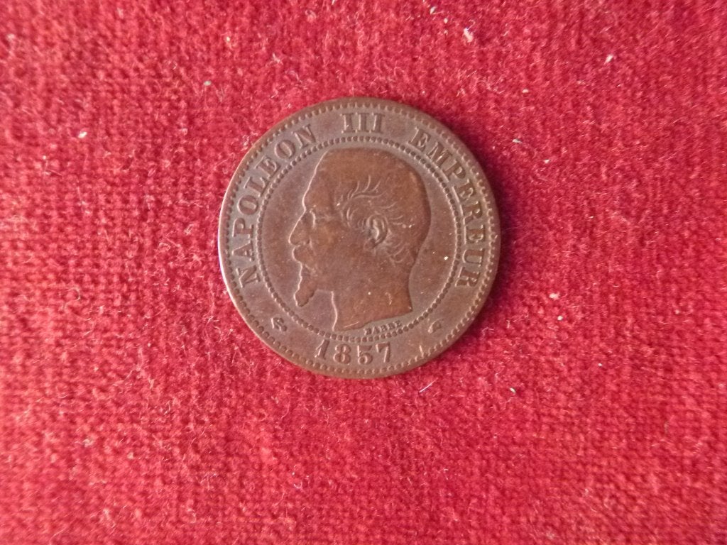 Frankrijk 2 Centime 1857 A  mooie kwaliteit, Ophalen of Verzenden, Frankrijk, Losse munt