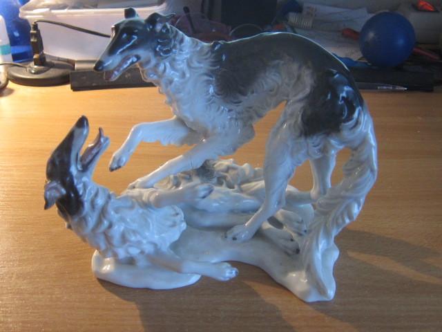 Rosenthal Art Deco Borzoi Dogs Figurine 1599., Ophalen of Verzenden