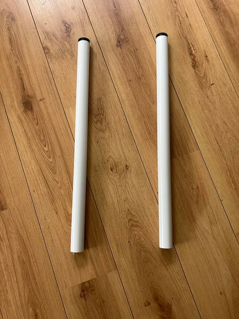 IKEA 2 witte tafelpoten 70cm lang, Ophalen, Tafelpoot, Gebruikt, 50 tot 100 cm