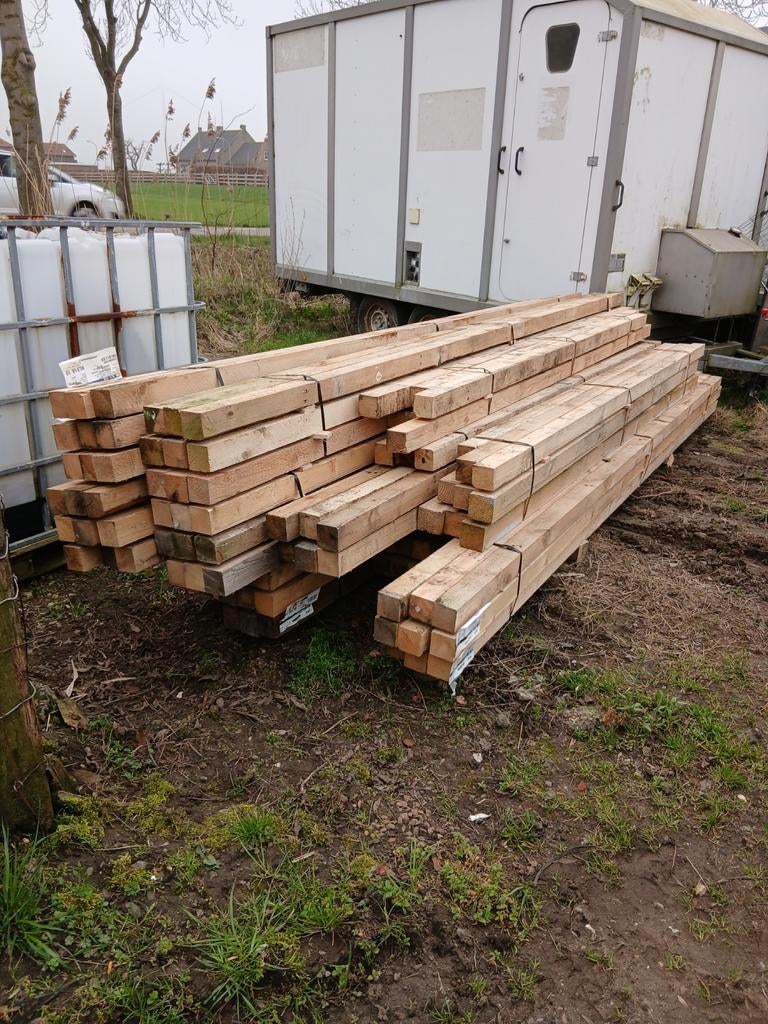 Vuurhouten balken diverse maten, Doe-het-zelf en Verbouw, Hout en Planken, Ophalen of Verzenden, Balk, Vuren, 50 mm of meer