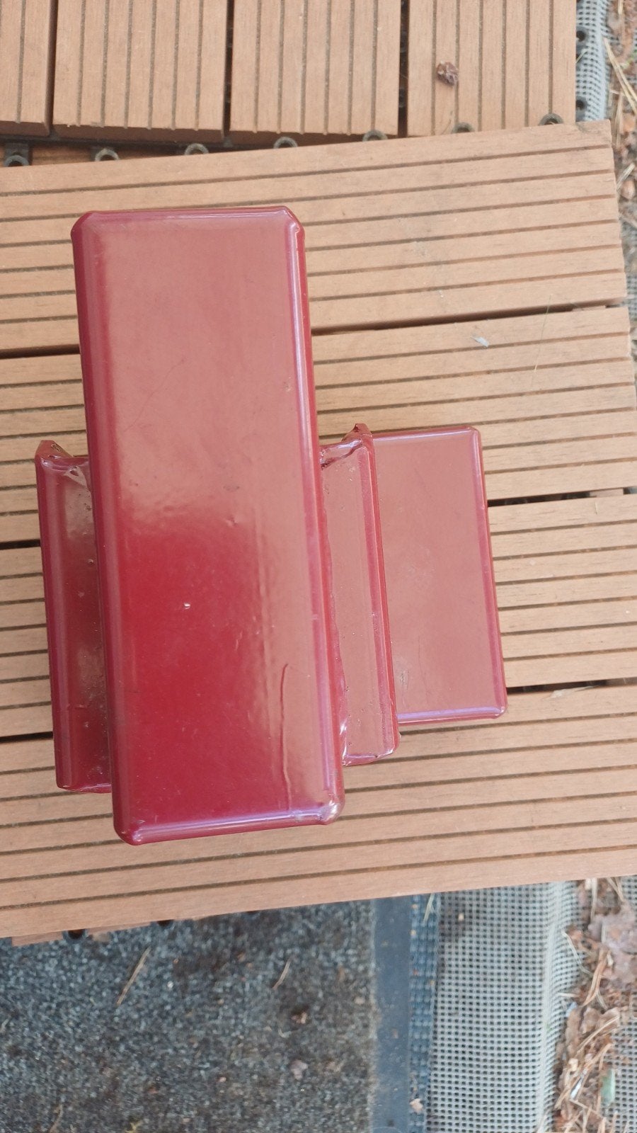 Rood metalen hekwerkbeugel/disselslot - Zo goed als nieuw, Ophalen of Verzenden, Zo goed als nieuw, IJzer, Overige typen
