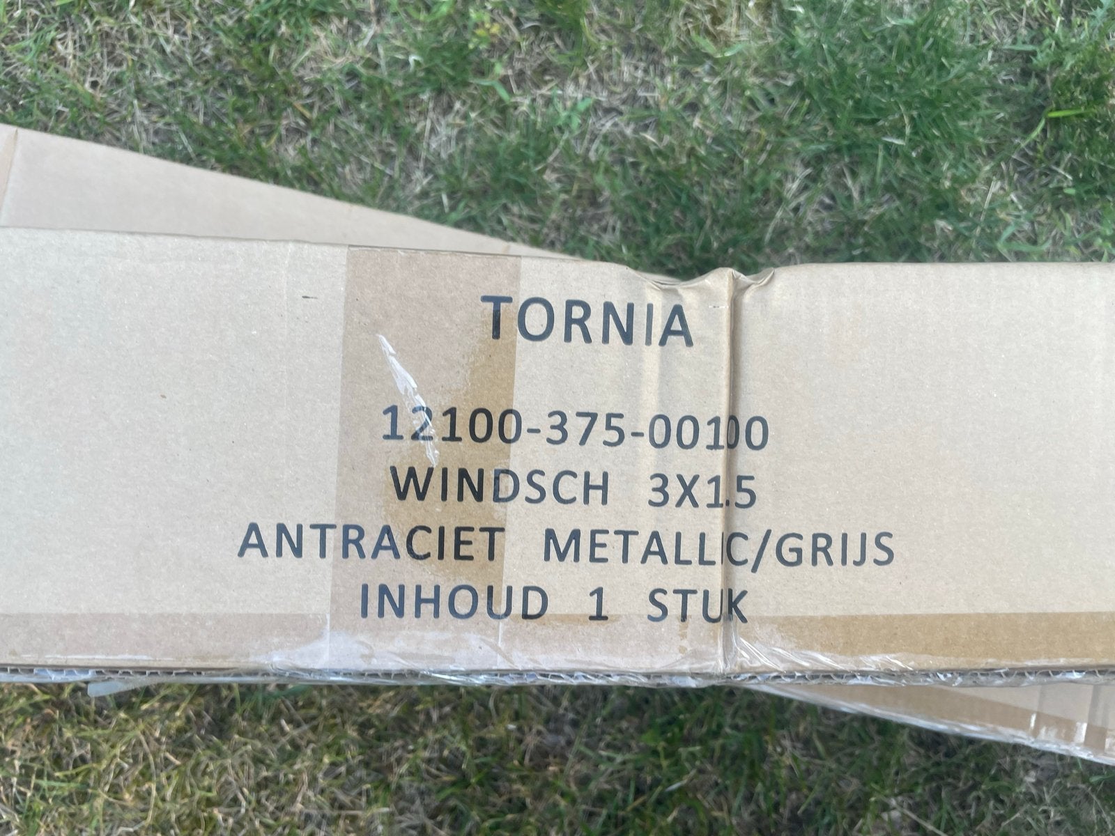 Tornia Windscherm 3x1.5m Antraciet Metallic/Grijs, Caravans en Kamperen, Ophalen of Verzenden, Uittrekbaar, Nieuw
