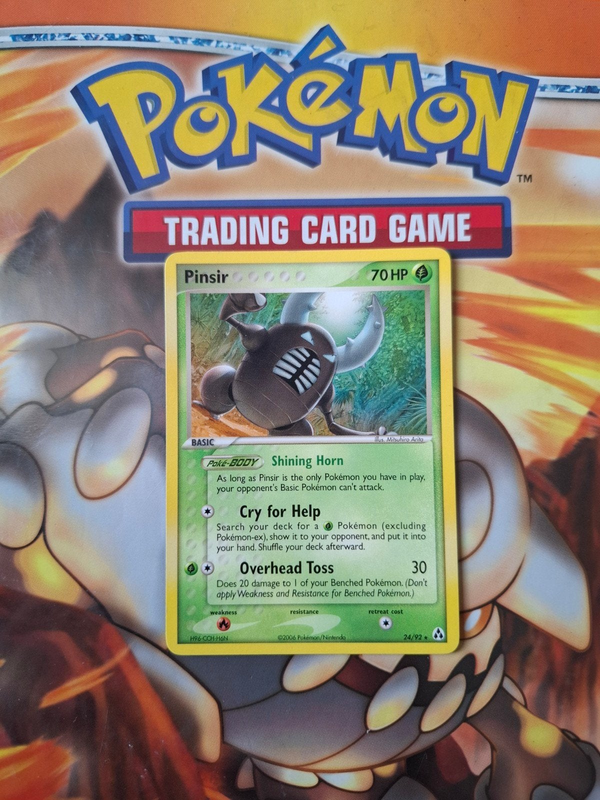 Pinsir 24/92 rare Ex Legend Maker pokemon kaart, Ophalen of Verzenden, Gebruikt, Losse kaart