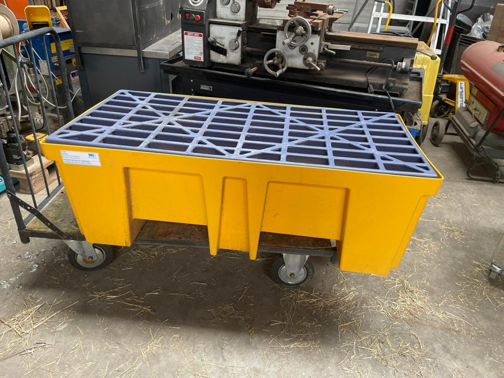 Opvangpallet voor olie en chemicaliën - 2 vaten, Ophalen