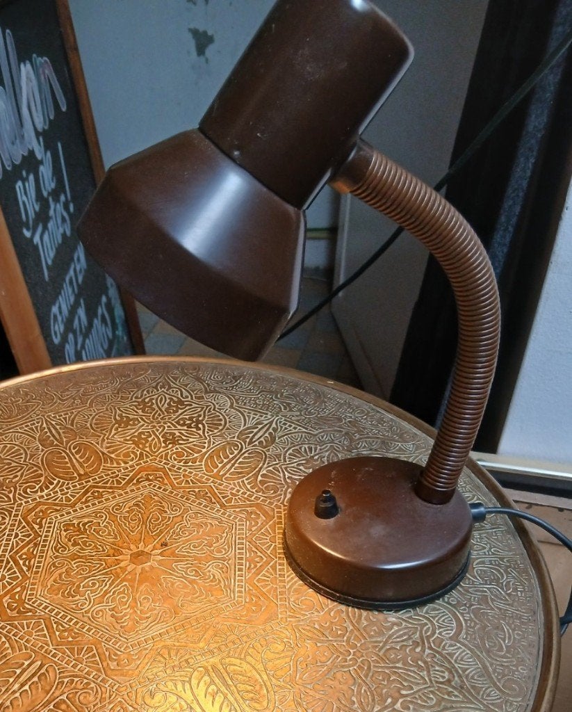 Vintage jaren ’70 zwanenhals bureaulamp., Bureaulamp, Onbekend, Onbekend, Onbekend