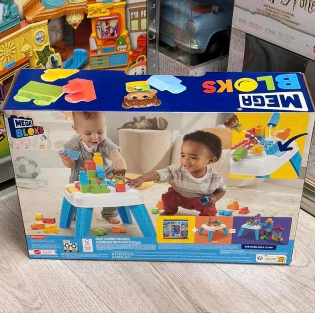 Fisher-Price MEGA Bloks TAFEL bouw leer blokken Bouwstenen, Nieuw, Ophalen of Verzenden, H, H