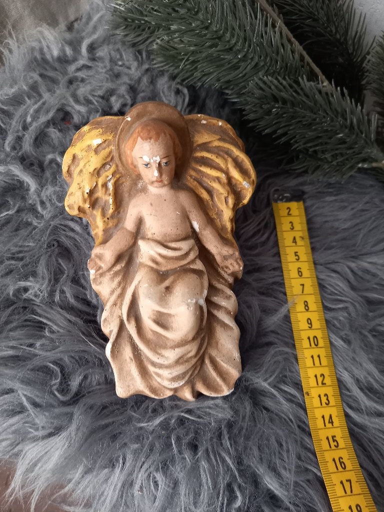 Groot Stenen Kindje Jezus Voor bv in Kerststal, Gebruikt, -, -, Ophalen of Verzenden