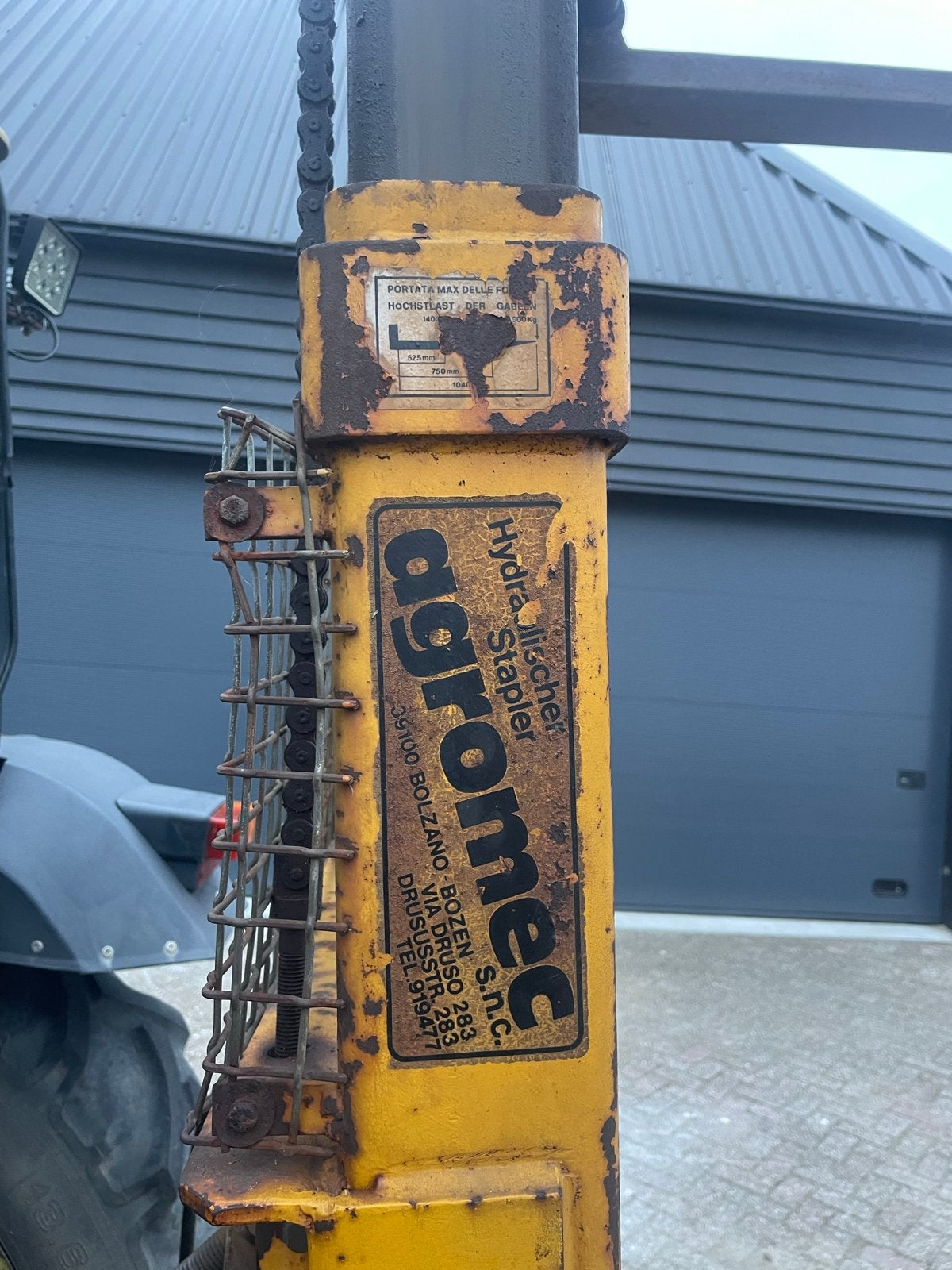 Agromec hefmast, Ophalen, Fruitteelt, Transport