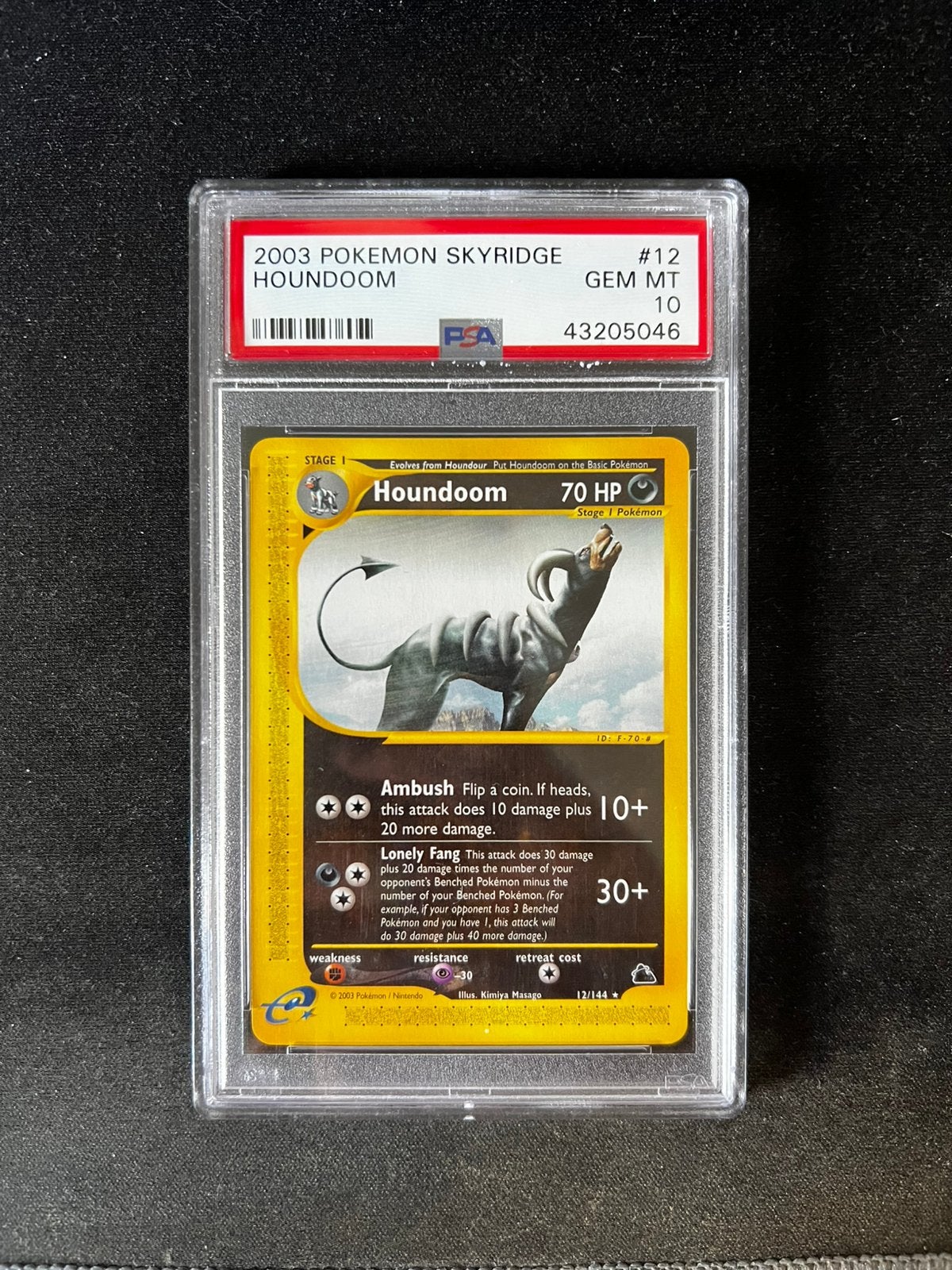 Houndoom 12 Pokemon Kaart PSA 10, Ophalen of Verzenden, Zo goed als nieuw