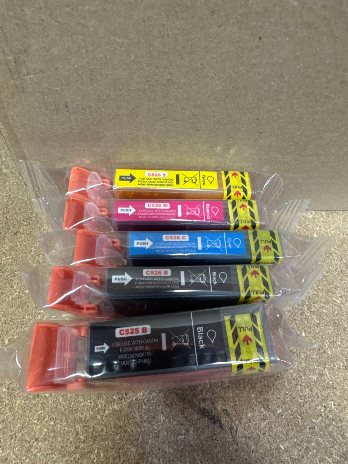 Canon C525/C526 Inktcartridges - Set van 5 (Nieuw), Printer, Inkjetprinter, Ophalen of Verzenden, Nieuw