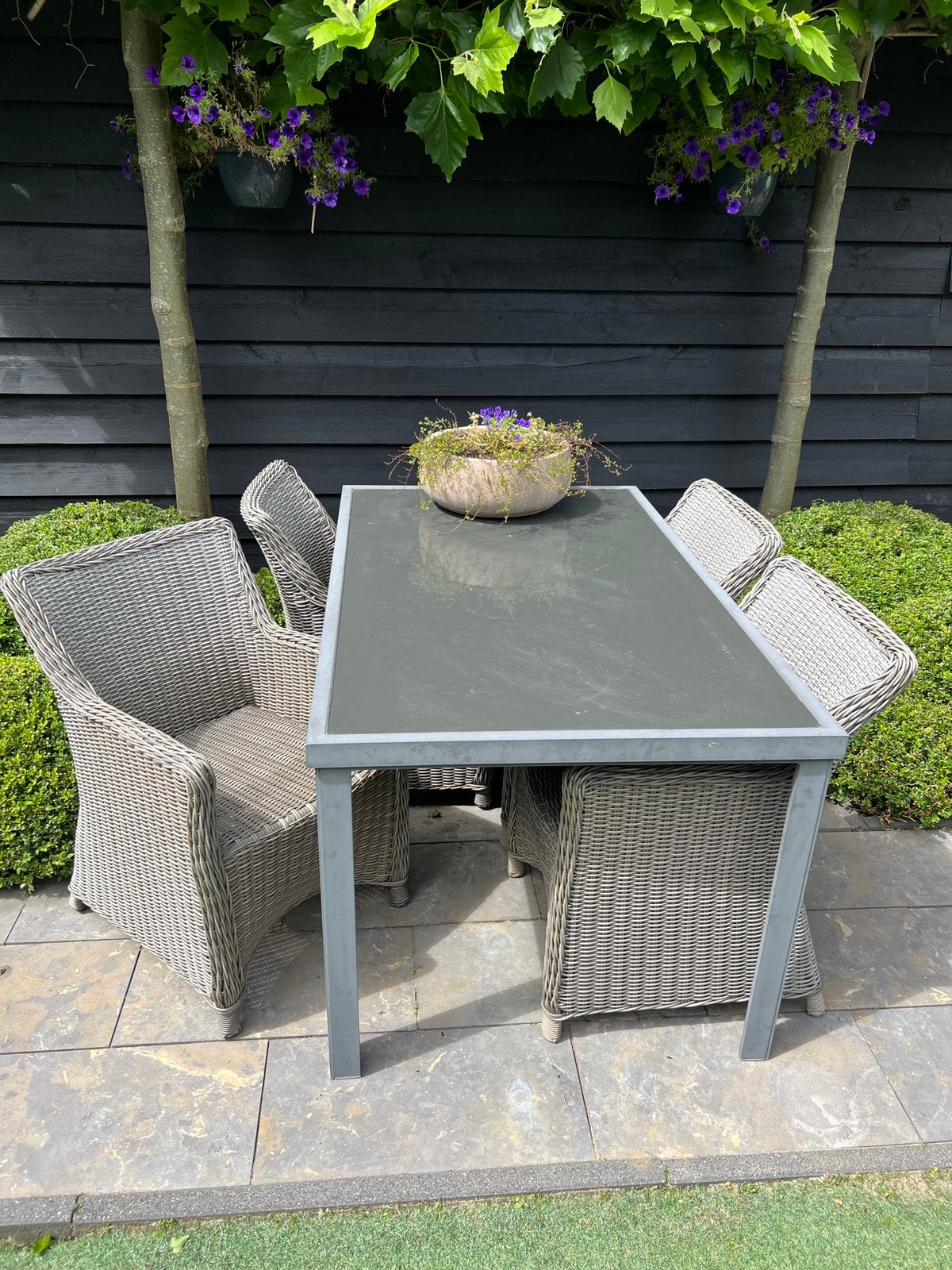 Tuin tafel set, Ophalen of Verzenden, Zo goed als nieuw, Aluminium