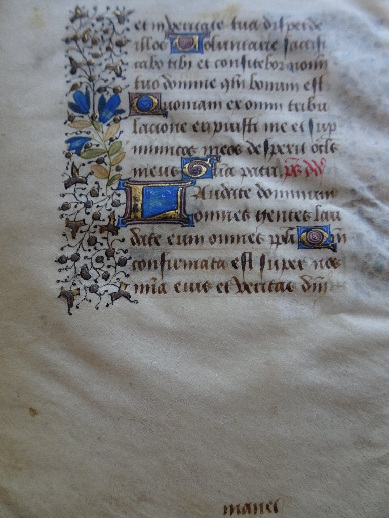 Getijdenboek nr 2 perkament fijne bladranken Frankrijk 1440, Antiek en Kunst, Verzenden