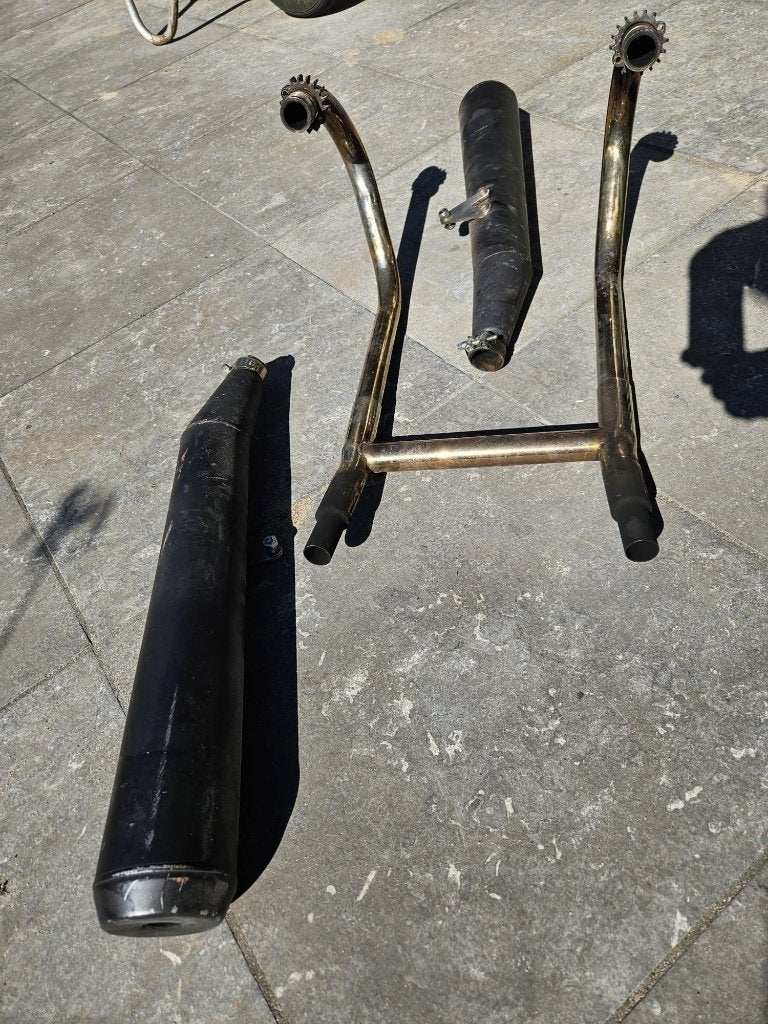 Uitlaat 38mm Guzzi V65 V75, Ophalen of Verzenden, Gebruikt