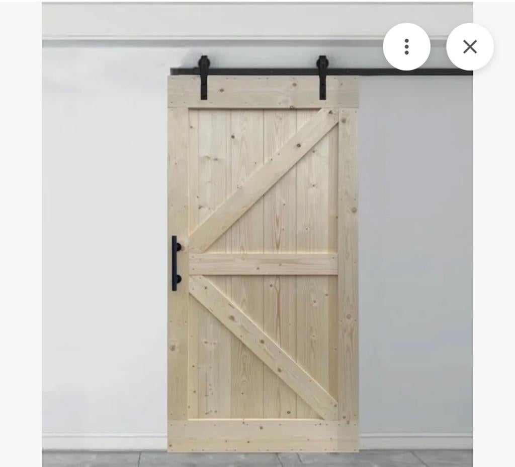 Houten Schuifdeur, vurenhout, Doe-het-zelf en Verbouw, Deuren en Horren, Gebruikt, 215 cm of meer, Binnendeur, Schuifdeur