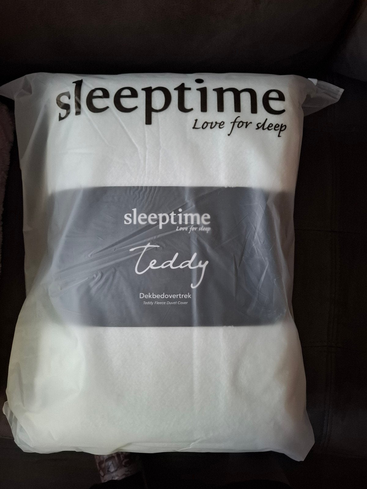 Witte teddy dekbedovertrek 200x200/220, Wit, Dekbedovertrek, Ophalen of Verzenden, Nieuw