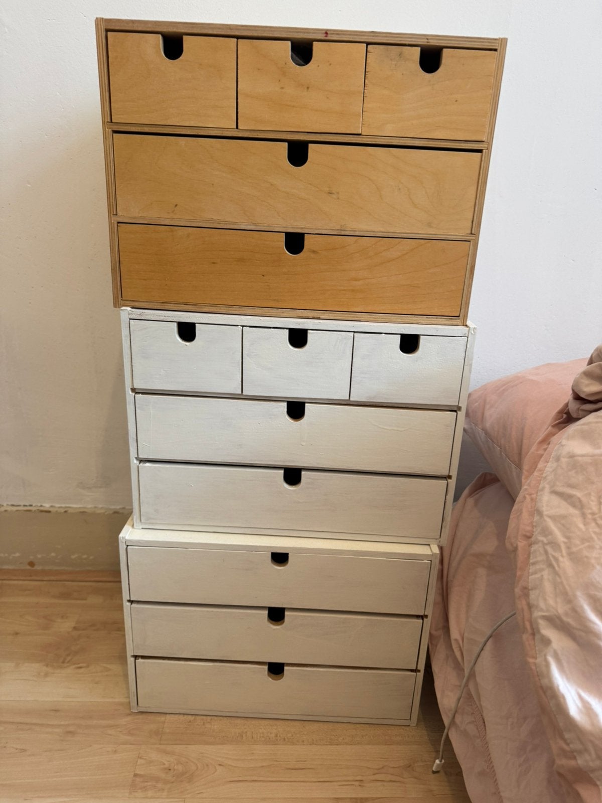 Ikea MOPPE ladekastjes (3 stuks), Ophalen, Gebruikt, 50 tot 100 cm, Minder dan 100 cm