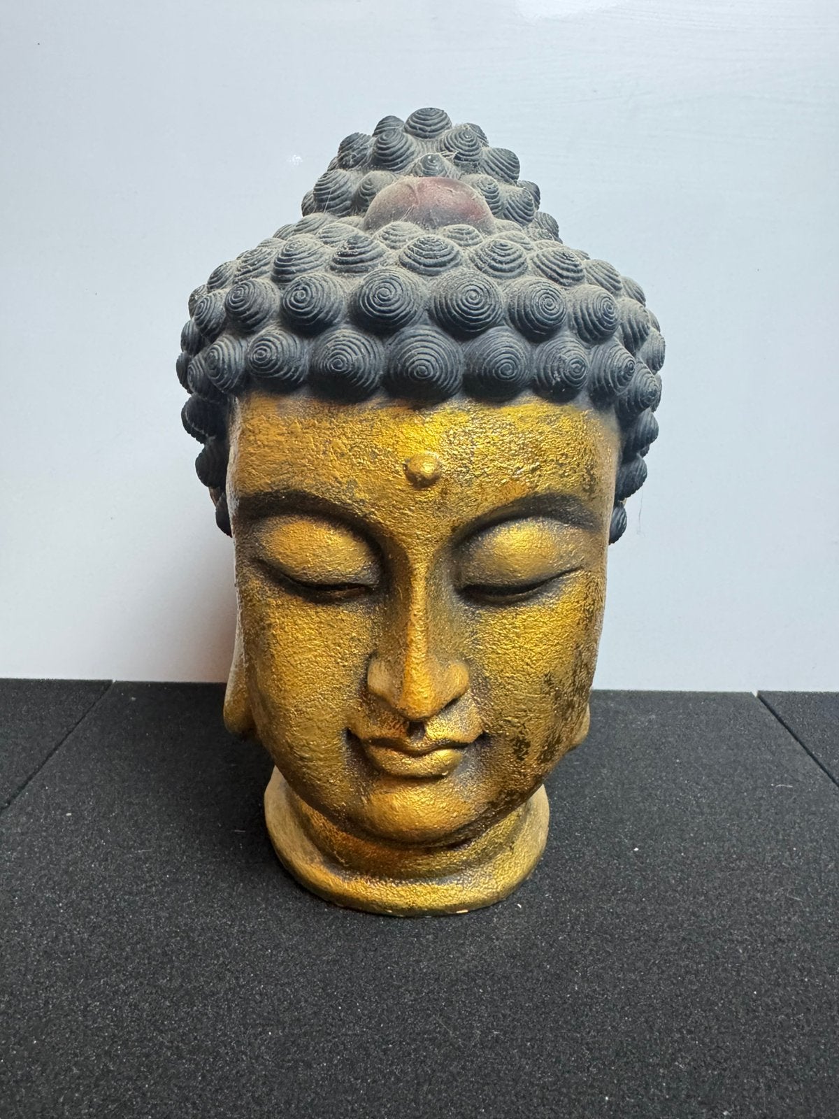 Buddha hoofd decoratie — goud zwart, Huis en Inrichting, Ophalen of Verzenden, Zo goed als nieuw