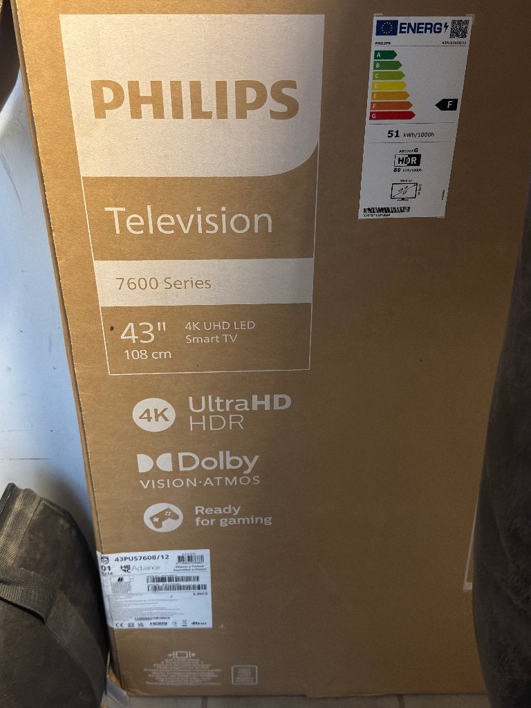 Philips 43PUS7608/12 43 inch 4K UHD Smart TV, Audio, Tv en Foto, Televisies, Philips, 50 Hz, Ophalen of Verzenden, 100 cm of meer