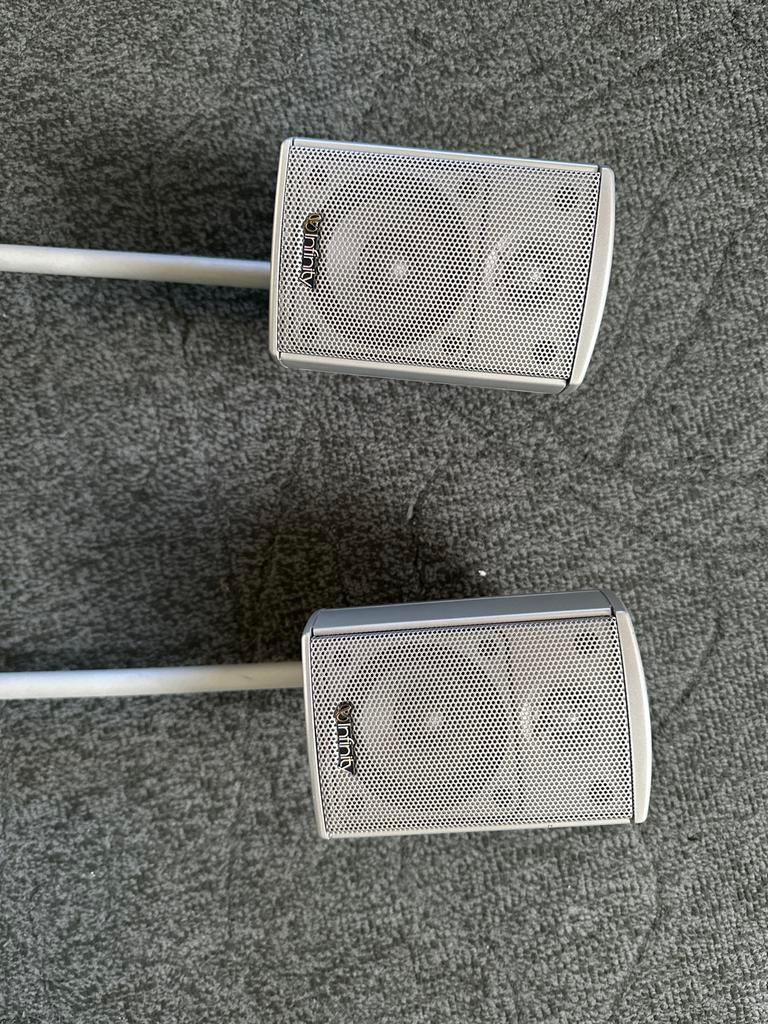Infinity luidsprekers op standaard, Gebruikt, 60 tot 120 watt, Front, Rear of Stereo speakers, Ophalen