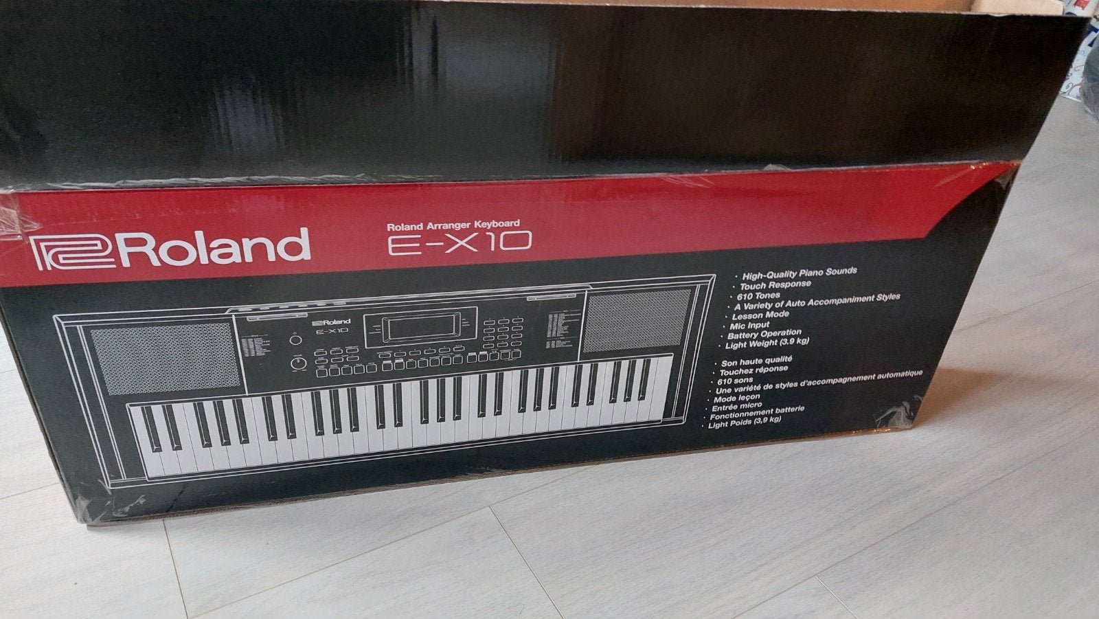 Roland E-X10 (compleet) met standaard, Ophalen, 61 toetsen, Roland, Zo goed als nieuw