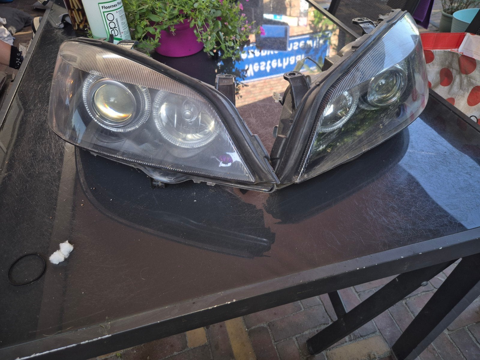 Opel Astra G koplampen set (links en rechts) angeleyes, Ophalen of Verzenden, Gebruikt, Opel