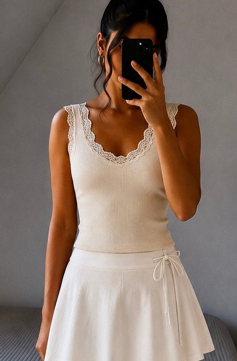 Primark - Butter yellow lace romantique crop top, Verzenden, Geel, Zonder mouw, Maat 34 (XS) of kleiner