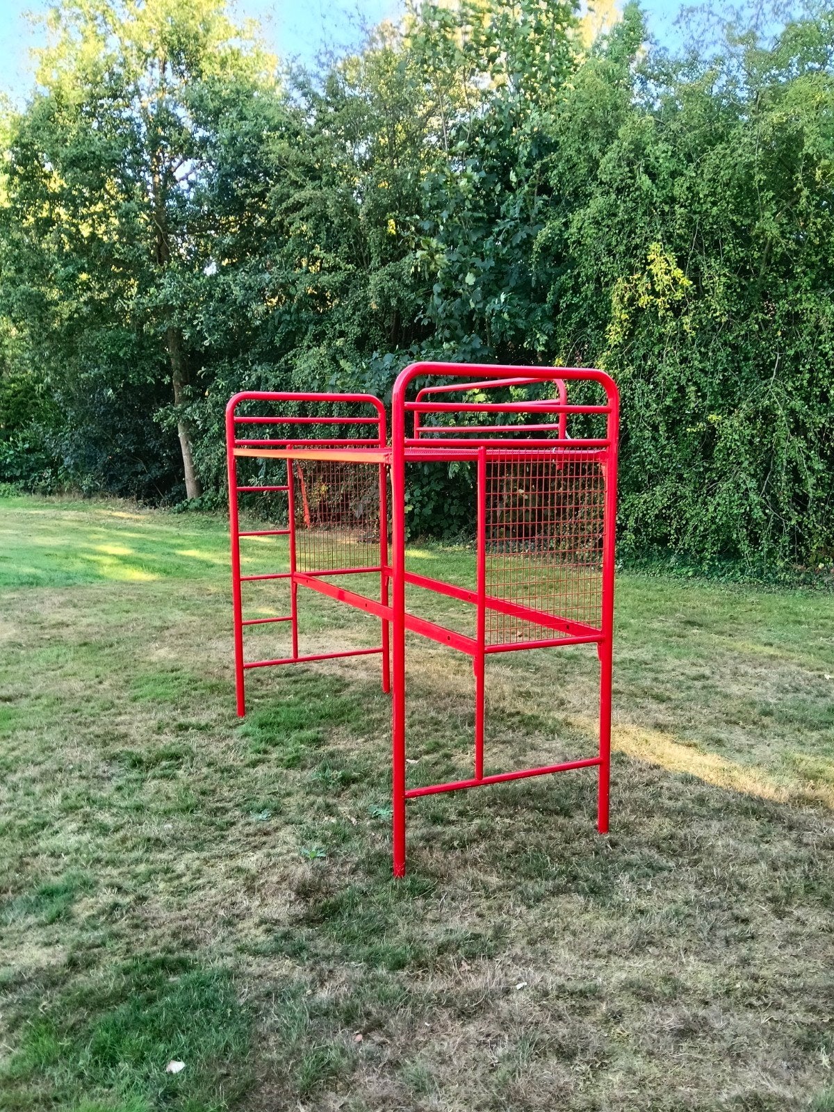 Metalen hoogslaper, Kinderen en Baby's, Kinderkamer | Stapelbedden en Hoogslapers, Ophalen, Gebruikt, Hoogslaper