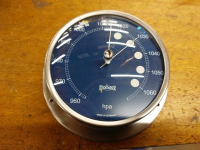 Barometer blauw (Stockburger), Niet ingevuld, Gebruikt, Niet ingevuld, Niet ingevuld