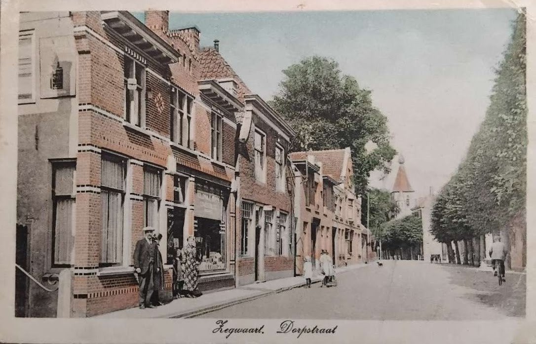 Dorpstraat in Zegwaart (Zuid-Holland), Ophalen of Verzenden, Voor 1920, Gelopen, Zuid-Holland