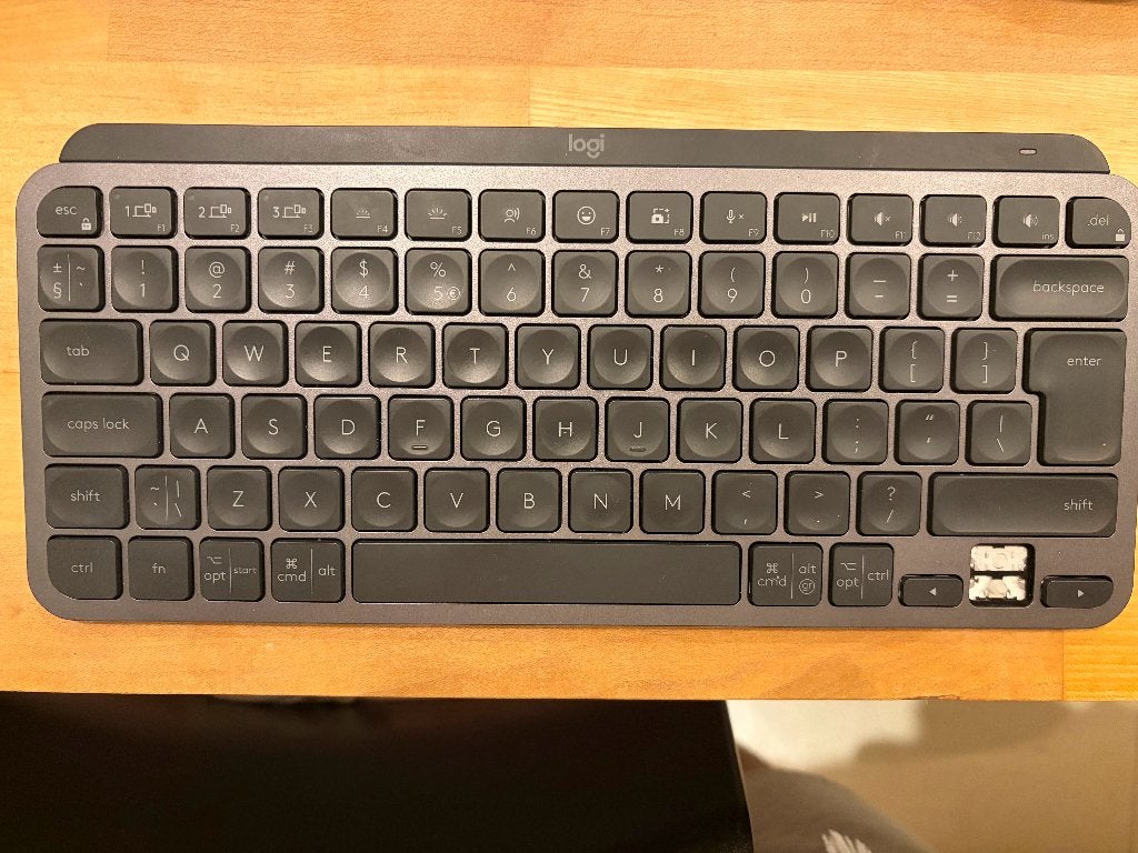 Logitech MX Keys Mini (Mist 2 pijltjestoetsen), Gebruikt, Ophalen of Verzenden, Draadloos, Qwerty