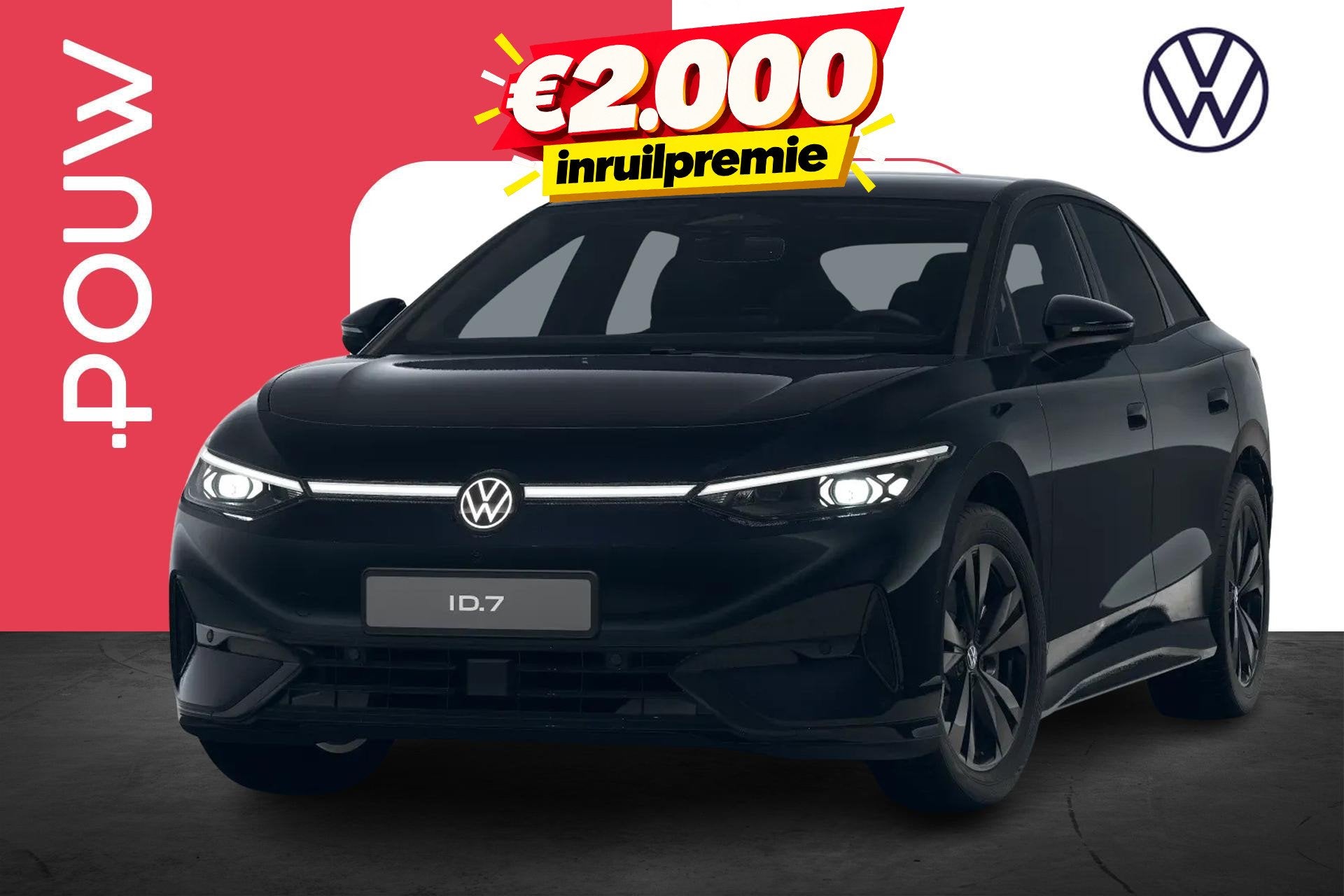 Volkswagen ID.7 286pk Limited Edition Plus 77 kWh | Trekhaak, Auto's, Automaat, 12 maanden, Zwart, Zwart