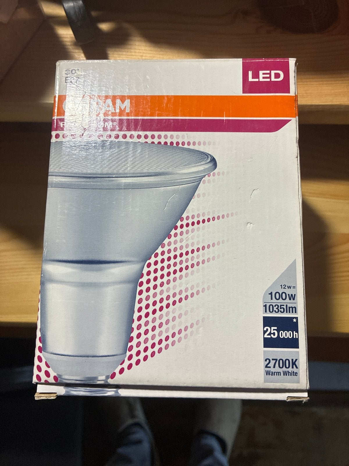 Osram LED PARATHOM PAR38 100W E27 Warm Wit, Ophalen of Verzenden, Nieuw, E27 (groot), Osram