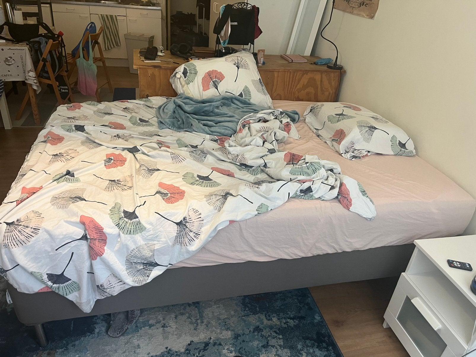 Frame + mattress (Ikea), 140x200, Huis en Inrichting, Ophalen, Gebruikt, 140 cm, 200 cm
