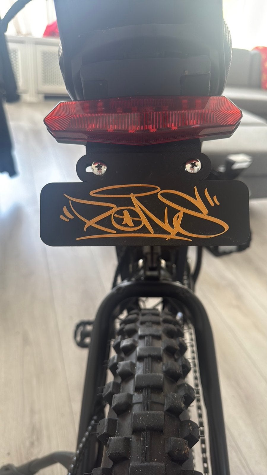 Costum license plate for fatbike, Ophalen of Verzenden