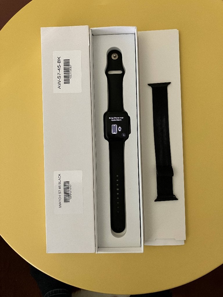 Apple Watch series 7, Zwart, IOS, Ophalen of Verzenden, Zo goed als nieuw