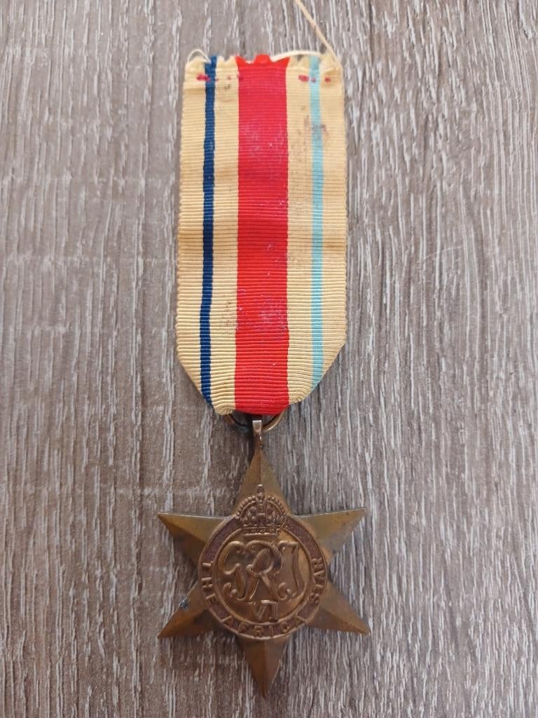 Africa Star., Verzamelen, Militaria | Tweede Wereldoorlog, Ophalen of Verzenden, Landmacht, Engeland, Lintje, Medaille of Wings