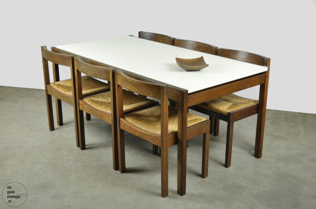 Vintage PASTOE Japanse serie Wenge/Formica eettafel, 1970s, Huis en Inrichting, Tafels | Eettafels, Gebruikt, Overige materialen