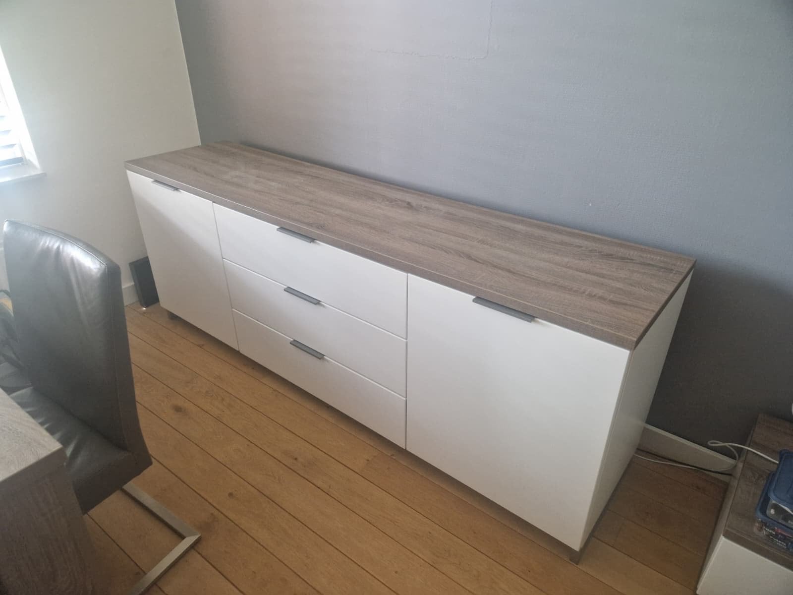Modern dressoir met lades en deuren, Ophalen of Verzenden, Zo goed als nieuw, 200 cm of meer, Met lade(s)