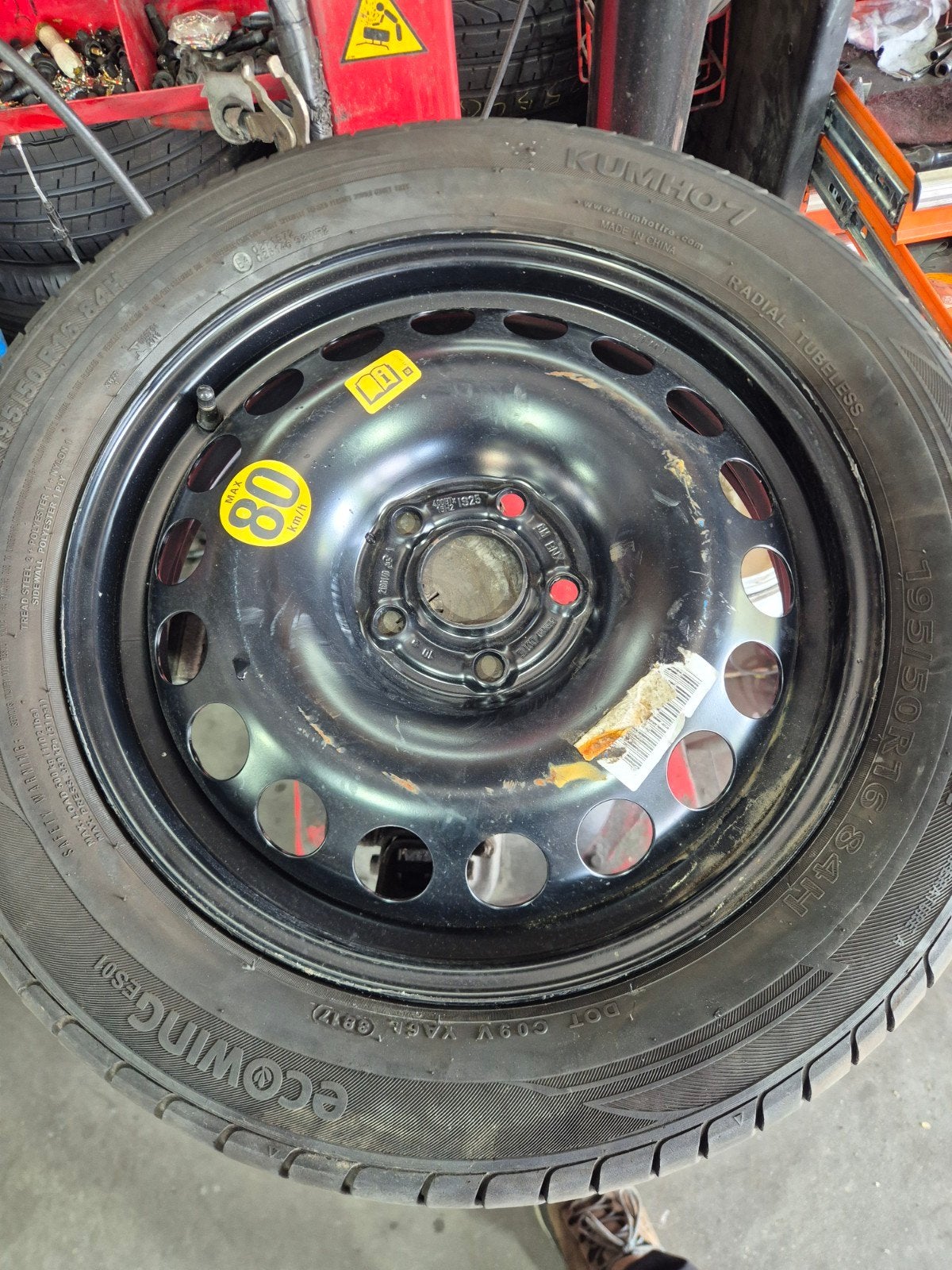 Nieuw reservewiel opel astra j 5x105 band 195/50R16 84H, Ophalen of Verzenden, Nieuw