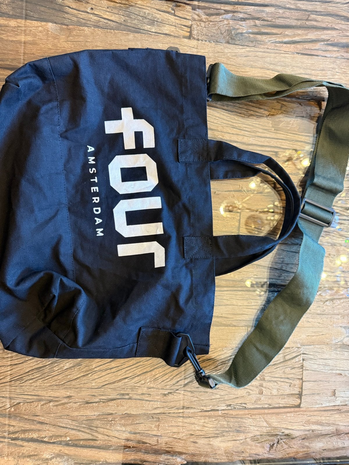 Nieuwe Four Amsterdam tas - Zwart met groen detail, Ophalen of Verzenden, Nieuw, Zwart, Shopper