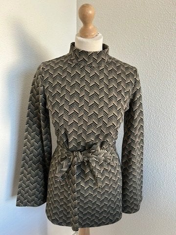 King Louie maat L Goud zwarte tunic top zigzag 1688
