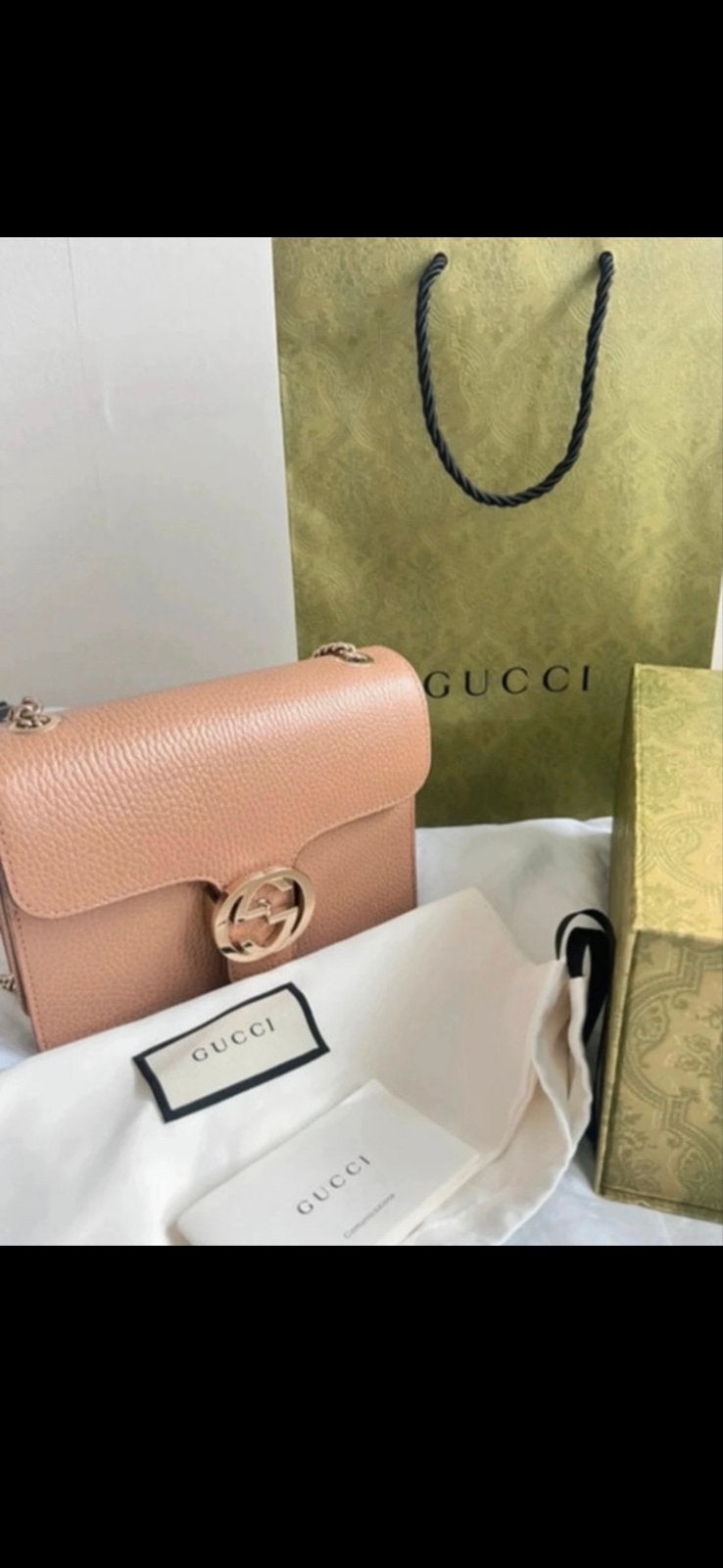 Gucci GG Marmont schoudertasje in roze leer, Ophalen of Verzenden, Zo goed als nieuw, Roze, Schoudertasje