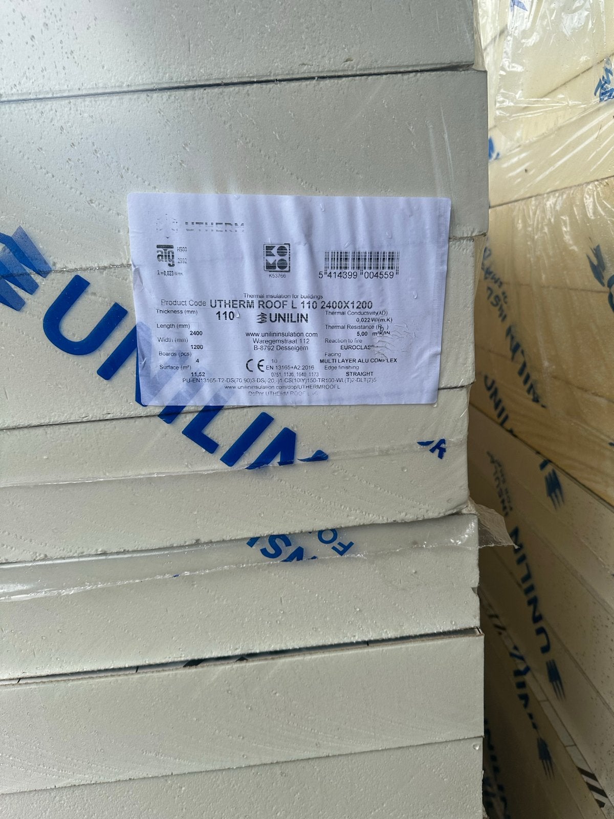 Koopje over van groot werk pir 110mm 46m2 €600,00 1 e keus, Doe-het-zelf en Verbouw, Isolatie en Afdichting, Ophalen, Dakisolatie