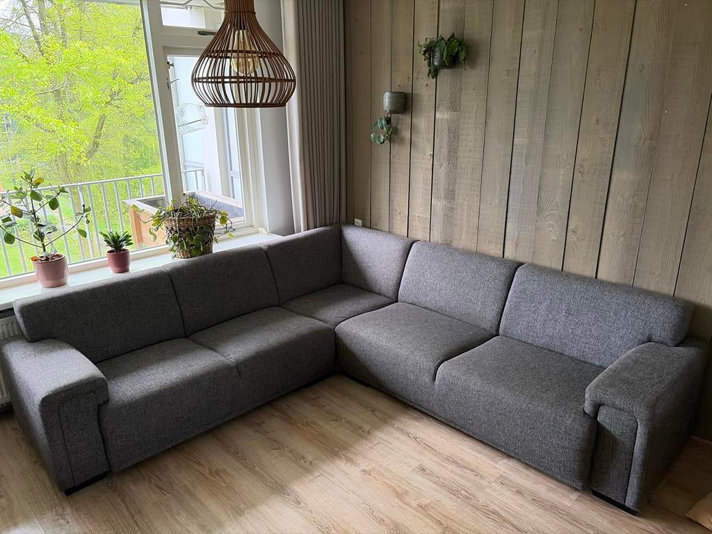 Grote grijze hoekbank - Zeer nette staat, Ophalen, 250 tot 300 cm, Gebruikt, Hoekbank
