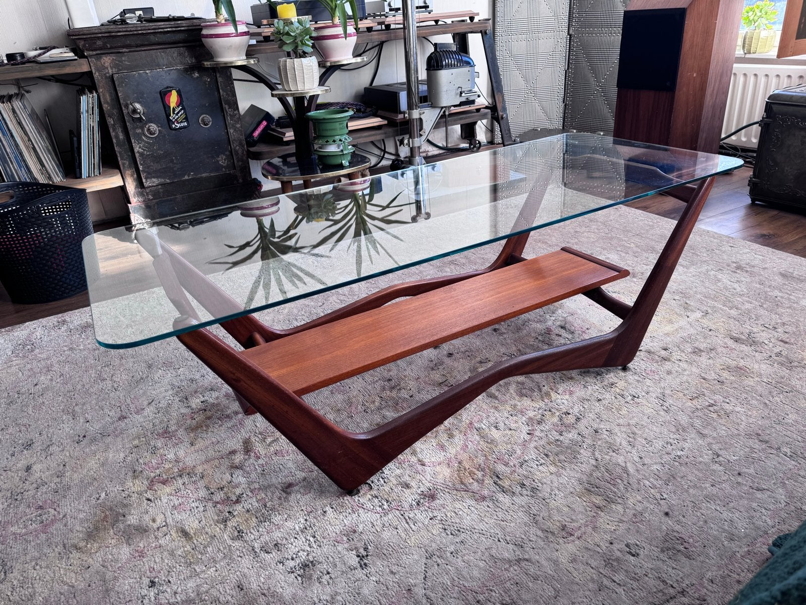 Vintage teak salontafel mid century deens design, Ophalen, 50 – 75, 100 tot 150 cm, Deens,
