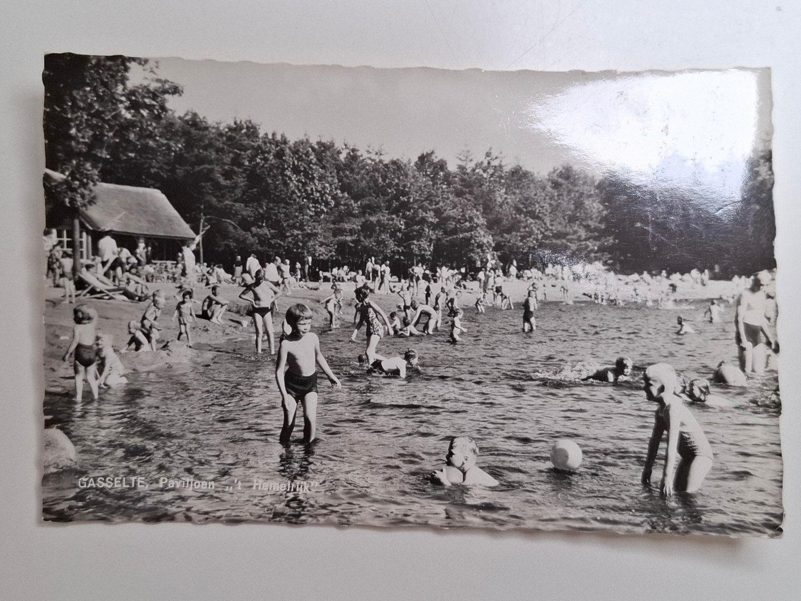 Gasselte, Paviljoen "t Hemelrijk". 1968. Echte foto., Ophalen of Verzenden, 1960 tot 1980, Gelopen, Drenthe