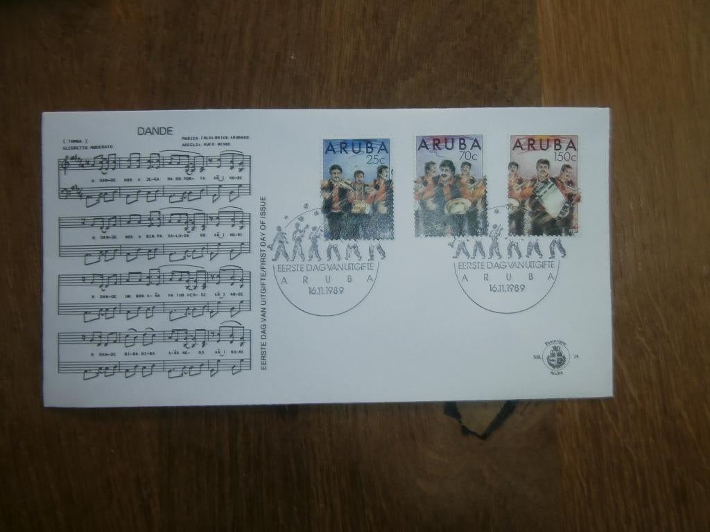 fdc Aruba   E  24, Verzenden, Gestempeld
